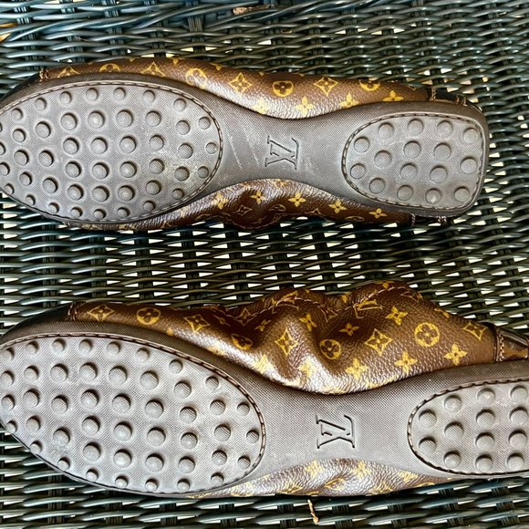 Louis Vuitton Brown Monogram Canvas Ballerina Flats Size Euro 38 Us 7. - Picture 5 of 6
